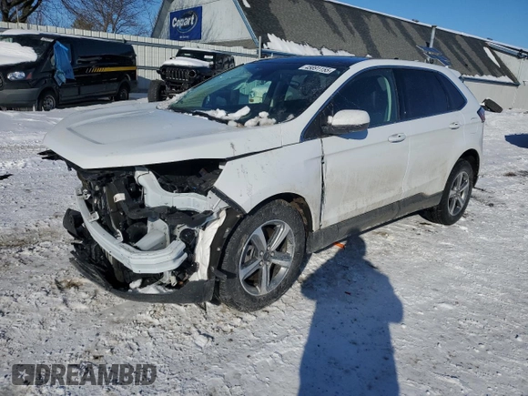 2024 Ford Edge SEL with VIN 2FMPK4J98RBB22156, listed as a Copart auction lot 45891155 with 3,837 mi miles and Salvage Title. Bid and sale history available at carsss.com. Image 1.