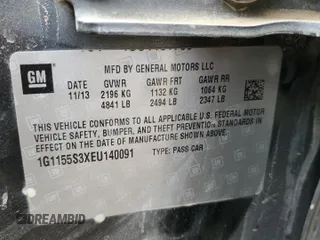 2014 Chevrolet Impala LTZ with VIN 1G1155S3XEU140091, listed as a Copart auction lot 50446135 with 190,403 mi miles and Non repairable. Bid and sale history available at DreamBid. Image 14.