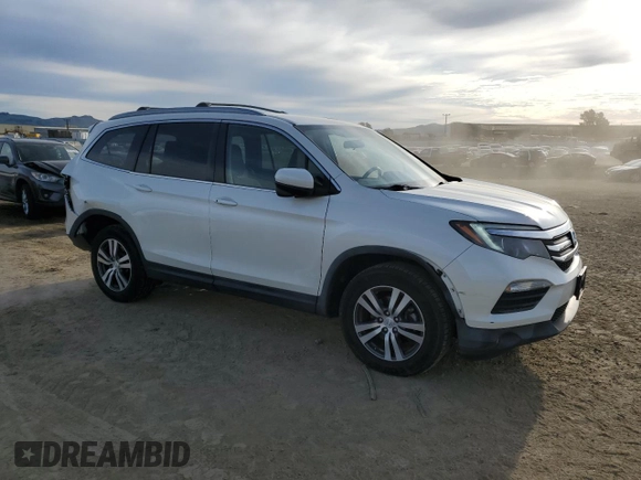 2017 Honda Pilot EX with VIN 5FNYF6H38HB031383, listed as a Copart auction lot 45213375 with 91,290 mi miles and Salvage Title. Bid and sale history available at DreamBid. Image 4.