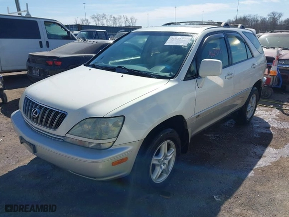 2001 Lexus RX 300 with VIN JTJHF10U210182051, listed as a IAAI auction lot 41624793 with 183,847 mi miles. Bid and sale history available at carsss.com. Image 2.