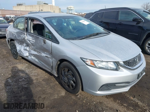 2014 Honda Civic Sedan LX with VIN 19XFB2F5XEE210316, listed as a IAAI auction lot 41662838 with 100,536 mi miles. Bid and sale history available at carsss.com. Image 1.