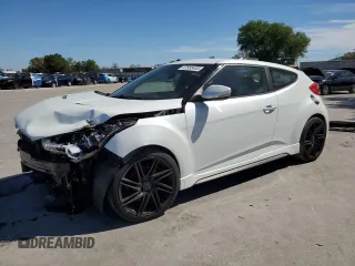 2014 Hyundai Veloster Turbo with VIN KMHTC6AE3EU201288, listed as a Copart auction lot 47585405 with 112,717 mi miles and Salvage title. Bid and sale history available at DreamBid. Image 1.