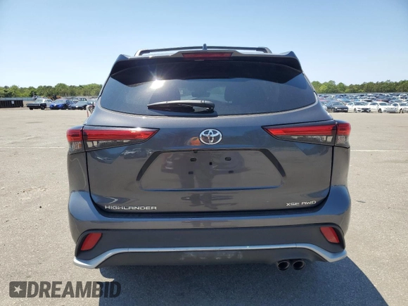 2022 Toyota Highlander XSE with VIN 5TDLZRBH8NS242131, listed as a Copart auction lot 59352015 with 26,232 mi miles and Salvage title. Bid and sale history available at DreamBid. Image 6.