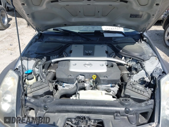 2008 Nissan 350Z Touring with VIN JN1BZ36A78M851719, listed as a IAAI auction lot 42181525 with 129,884 mi miles. Bid and sale history available at carsss.com. Image 10.