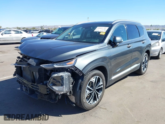 2019 Hyundai Santa Fe Ultimate with VIN 5NMS53AA0KH070801, listed as a IAAI auction lot 41858501 with 78,995 mi miles. Bid and sale history available at carsss.com. Image 2.