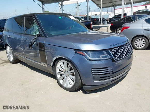 2019 Land Rover Range Rover with VIN SALGS5RE8KA563002, listed as a IAAI auction lot 41977296 with 1 mi miles. Bid and sale history available at carsss.com. Image 1.