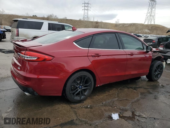 2019 Ford Fusion SE with VIN 3FA6P0HD7KR162259, listed as a Copart auction lot 49509425 with 98,429 mi miles and Salvage Title. Bid and sale history available at DreamBid. Image 3.