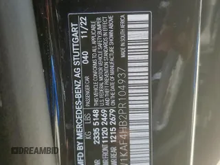 2023 Mercedes-Benz C 300 z VIN W1KAF4HB2PR104937, wystawiony jako Copart lot #63710965 z przebiegiem 21 459 mil mil oraz Szkoda całkowita • Salvage title. Historia ofert i sprzedaży dostępna na DreamBid. Obrazek 12.
