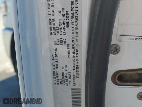 2024 Ram 2500 Big Horn z VIN 3C6UR5DL5RG100958, wystawiony jako Copart lot #56332725 z przebiegiem 24 686 mil mil oraz Czysty tytuł • Clean title. Historia ofert i sprzedaży dostępna na DreamBid. Obrazek 12.