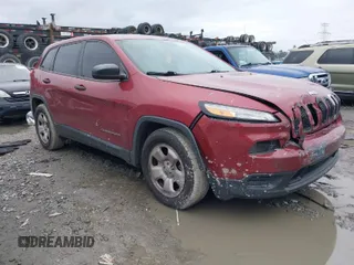 2015 Jeep Cherokee Sport with VIN 1C4PJLAB6FW712905, listed as a IAAI auction lot 41370740 with 111,483 mi miles. Bid and sale history available at carsss.com. Image 1.