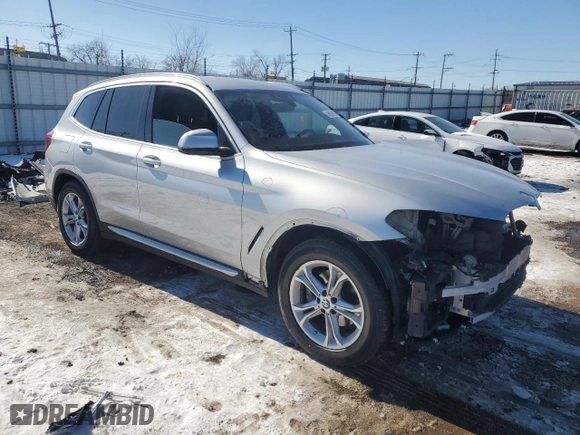 2019 BMW X3 sDrive30i with VIN 5UXTR7C55KLR50096, listed as a Copart auction lot 45906865 with 61,280 mi miles and Salvage Title. Bid and sale history available at carsss.com. Image 4.