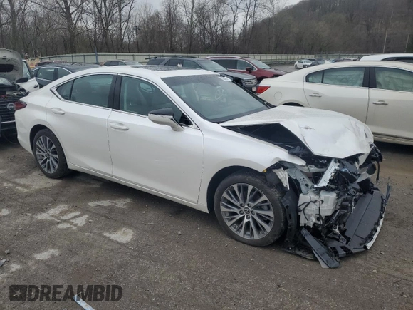 2021 Lexus ES with VIN 58AD11D19MU006860, listed as a Copart auction lot 52684255 with 57,030 mi miles and Salvage Title. Bid and sale history available at carsss.com. Image 4.
