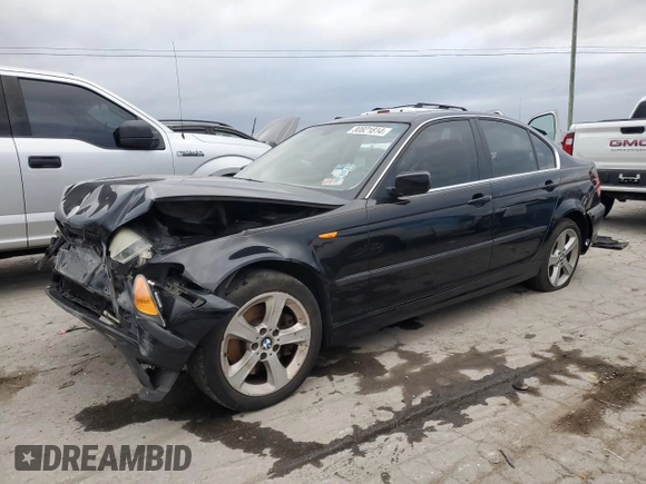 2005 BMW 3 Series 330xi with VIN WBAEW53405PN37902, listed as a Copart auction lot 80821814 with Not provided miles and Salvage title. Bid and sale history available at DreamBid. Image 1.