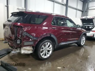 2022 Ford Explorer Platinum with VIN 1FM5K8HW4NNA06011, listed as a Copart auction lot 84296524 with 51,429 mi miles and Salvage Title. Bid and sale history available at carsss.com. Image 3.