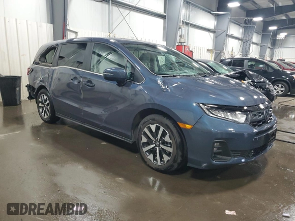 2025 Honda Odyssey EX-L с VIN 5FNRL6H66SB009185, выставлен на аукционе Copart как лот 57158115 с пробегом 8 541 миль миль и Списание • Salvage title. История ставок и продаж доступна на DreamBid. Изображение 4.