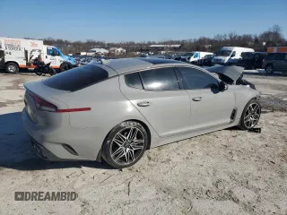 2022 Kia Stinger GT1 with VIN KNAE45LC7N6119730, listed as a Copart auction lot 43046365 with 44,285 mi miles and Salvage Title. Bid and sale history available at DreamBid. Image 3.