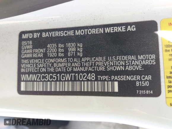 2016 MINI Countryman S with VIN WMWZC3C51GWT10248, listed as a IAAI auction lot 42359191 with 77,157 mi miles and . Bid and sale history available at DreamBid. Image 9.