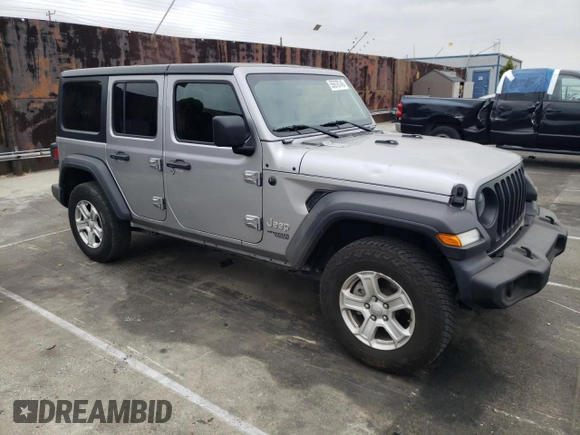 2021 Jeep Wrangler Unlimited Willys with VIN 1C4HJXDN2MW515423, listed as a Copart auction lot 55678745 with 42,169 mi miles and Salvage Title. Bid and sale history available at DreamBid. Image 4.