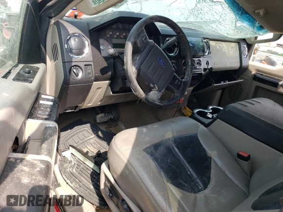 2008 Ford F-250 XL with VIN 1FTSW21R68ED58413, listed as a Copart auction lot 51538645 with 179,908 mi miles and Salvage title. Bid and sale history available at DreamBid. Image 8.