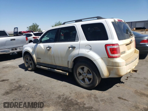 2008 Ford Escape XLT с VIN 1FMCU03128KC70462, выставлен на аукционе Copart как лот 57118055 с пробегом 215 790 миль миль и Списание • Salvage title. История ставок и продаж доступна на DreamBid. Изображение 2.