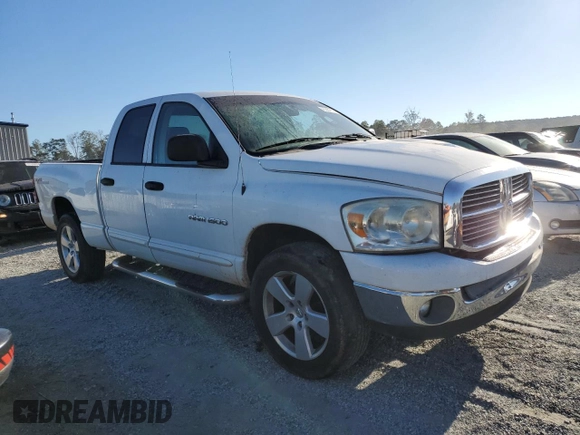 2007 Dodge 1500 ST with VIN 1D7HU18P77J517398, listed as a Copart auction lot 75881114 with 195,380 mi miles and Salvage Title. Bid and sale history available at DreamBid. Image 4.