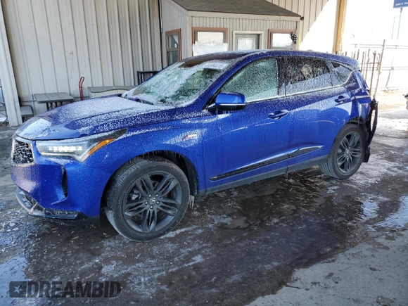 2023 Acura RDX w/A-Spec Package with VIN 5J8TC2H63PL001498, listed as a Copart auction lot 44694815 with 28,569 mi miles and Salvage title. Bid and sale history available at DreamBid. Image 1.