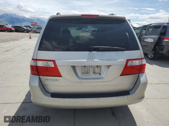 2007 Honda Odyssey EX-L with VIN 5FNRL38667B437022, listed as a Copart auction lot 56135825 with 183,864 mi miles and Clean Title. Bid and sale history available at carsss.com. Image 6.