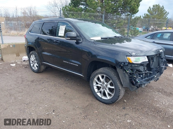 2015 Jeep Grand Cherokee Summit with VIN 1C4RJFJGXFC882787, listed as a IAAI auction lot 42098274 with 147,020 mi miles and . Bid and sale history available at DreamBid. Image 1.