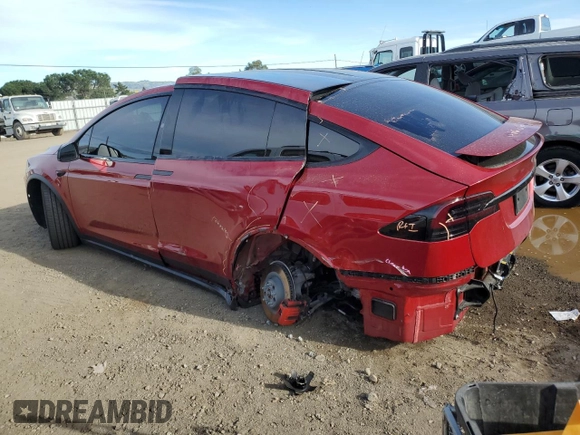 2023 Tesla Model X Plaid with VIN 7SAXCBE62PF427287, listed as a Copart auction lot 47365935 with 17,372 mi miles and Salvage Title. Bid and sale history available at DreamBid. Image 2.