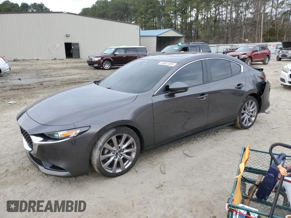 2021 Mazda 3 Preferred with VIN 3MZBPBCM6MM208530, listed as a Copart auction lot 46861595 with 37,599 mi miles and Salvage Title. Bid and sale history available at DreamBid. Image 1.