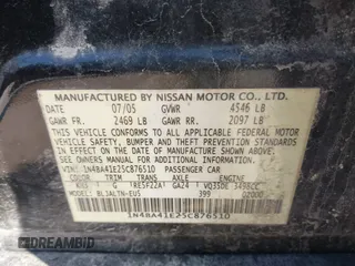 2005 Nissan Maxima SE с VIN 1N4BA41E25C876510, выставлен на аукционе IAAI как лот 41566408 с пробегом 193 800 миль миль и . История ставок и продаж доступна на DreamBid. Изображение 9.