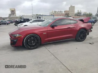 2019 Ford Mustang GT with VIN 1FA6P8CF3K5116986, listed as a Copart auction lot 51429855 with 46,467 mi miles and Salvage Title. Bid and sale history available at carsss.com. Image 1.