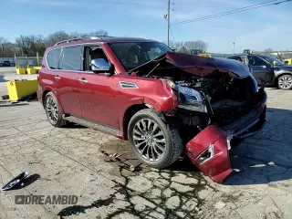 2024 Nissan Armada Platinum with VIN JN8AY2DB6R9852824, listed as a Copart auction lot 42947255 with 6,765 mi miles and Salvage Title. Bid and sale history available at carsss.com. Image 12.