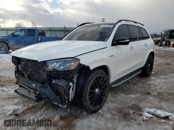 2022 Mercedes-Benz GLS 63 AMG with VIN 4JGFF8KEXNA815612, listed as a Copart auction lot 41579105 with 45,603 mi miles and Salvage Title. Bid and sale history available at DreamBid. Image 1.