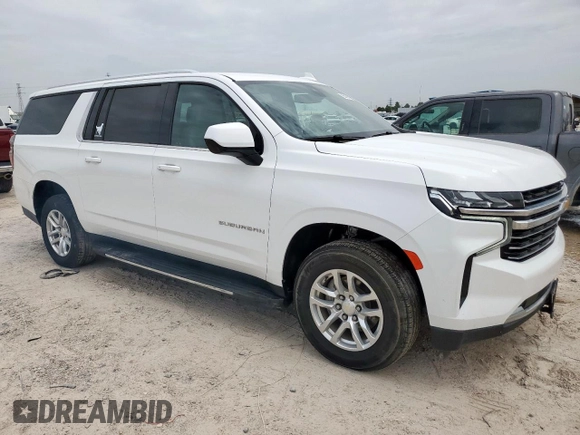 2021 Chevrolet Suburban LT with VIN 1GNSCCKD2MR265366, listed as a Copart auction lot 65439595 with 106,345 mi miles and Salvage title. Bid and sale history available at DreamBid. Image 4.