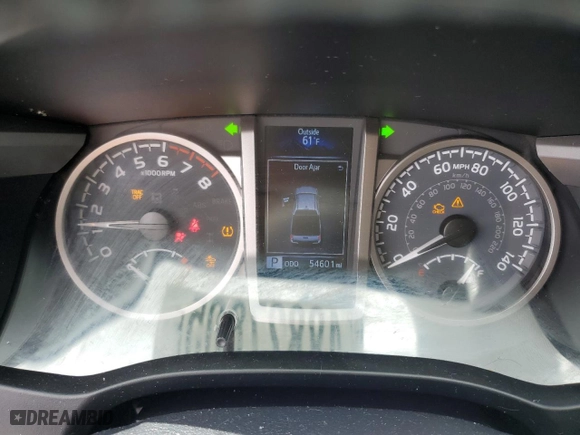 2021 Toyota Tacoma 2WD SR5 with VIN 3TMAZ5CN4MM144491, listed as a Copart auction lot 48827805 with 54,601 mi miles and Salvage Title. Bid and sale history available at carsss.com. Image 9.