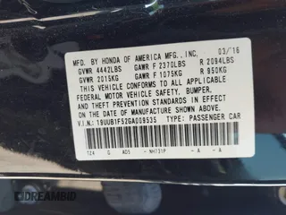 2016 Acura TLX Technology z VIN 19UUB1F52GA009535, wystawiony jako IAAI lot #41936959 z przebiegiem 130 508 mil mil oraz . Historia ofert i sprzedaży dostępna na DreamBid. Obrazek 9.