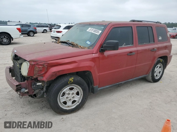 2009 Jeep Patriot Sport z VIN 1J4FT28A49D122175, wystawiony jako Copart lot #51518055 z przebiegiem 127 815 mil mil oraz Szkoda całkowita • Salvage title. Historia ofert i sprzedaży dostępna na DreamBid. Obrazek 1.