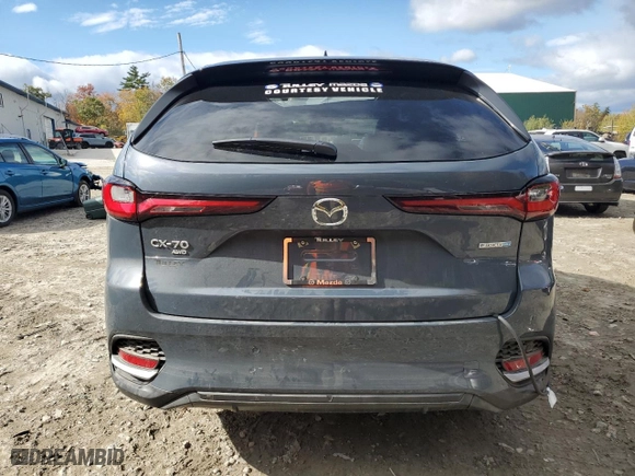 2025 Mazda CX-70 PHEV Premium Plus Package with VIN JM3KJEHA2S1103778, listed as a Copart auction lot 73510604 with NaN miles and Salvage Title. Bid and sale history available at carsss.com. Image 6.