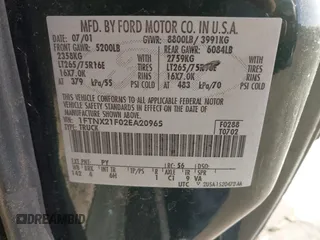 2002 Ford F-250 XL with VIN 1FTNX21F02EA20965, listed as a IAAI auction lot 41719804 with 271,969 mi miles and . Bid and sale history available at DreamBid. Image 9.