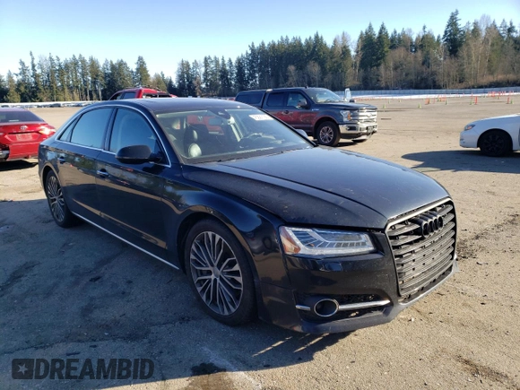 2015 Audi A8 L 4.0T with VIN WAU32AFD5FN020597, listed as a Copart auction lot 45221125 with 103,637 mi miles and Clean Title. Bid and sale history available at carsss.com. Image 4.