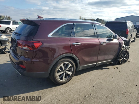 2019 Kia Sorento EX Sport V6 with VIN 5XYPH4A52KG469628, listed as a Copart auction lot 41466235 with 80,848 mi miles and Salvage Title. Bid and sale history available at carsss.com. Image 3.