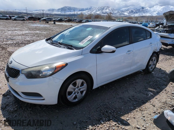 2016 Kia Forte LX with VIN KNAFK4A69G5597447, listed as a Copart auction lot 50978825 with 121,141 mi miles and Salvage Title. Bid and sale history available at carsss.com. Image 1.