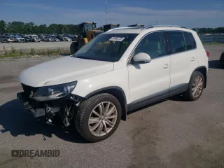 2013 Volkswagen Tiguan SE with VIN WVGAV7AX7DW555195, listed as a Copart auction lot 61065725 with 126,911 mi miles and Salvage title. Bid and sale history available at DreamBid. Image 1.