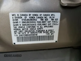 2004 Acura MDX Touring Pkg with VIN 2HNYD18644H558791, listed as a Copart auction lot 48993795 with 161,212 mi miles and Salvage Title. Bid and sale history available at carsss.com. Image 12.