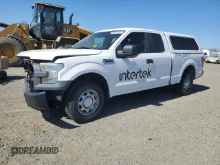 2015 Ford F-150 XL with VIN 1FTEX1C89FKE11354, listed as a Copart auction lot 57827704 with 233,473 mi miles and Salvage title. Bid and sale history available at DreamBid. Image 1.