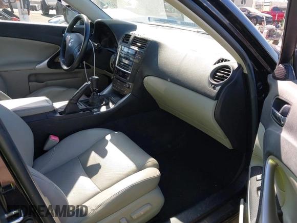 2007 Lexus IS 250 with VIN JTHBK262672056822, listed as a IAAI auction lot 42014362 with 125,375 mi miles and . Bid and sale history available at DreamBid. Image 5.