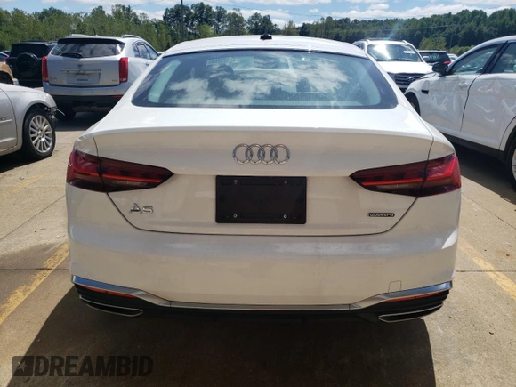 2022 Audi A5 Sportback S line Premium with VIN WAUDACF51MA017065, listed as a Copart auction lot 66199703 with 42,160 mi miles. Bid and sale history available at carsss.com. Image 6.