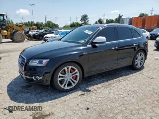 2016 Audi SQ5 Premium Plus with VIN WA1CCAFP2GA019551, listed as a Copart auction lot 61885134 with 99,722 mi miles and Salvage Title. Bid and sale history available at carsss.com. Image 1.