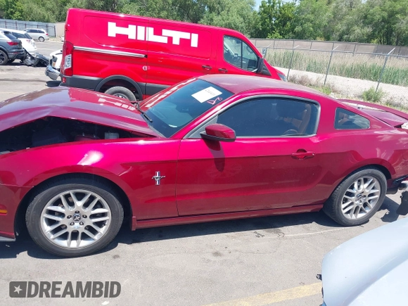 2014 Ford Mustang V6 with VIN 1ZVBP8AM9E5284966, listed as a IAAI auction lot 42440410 with 100,161 mi miles and . Bid and sale history available at DreamBid. Image 14.
